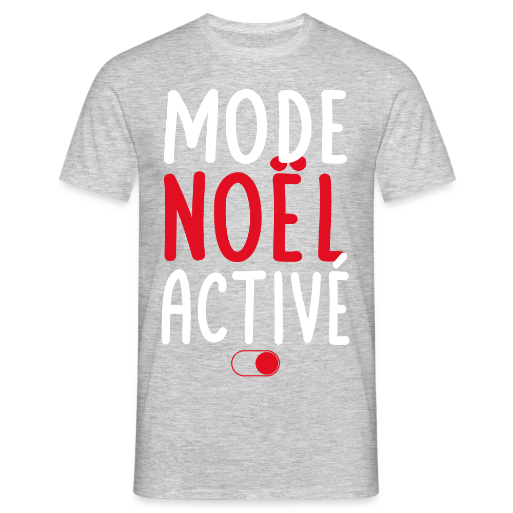 T-shirt Homme - Mode Noël activé - gris chiné