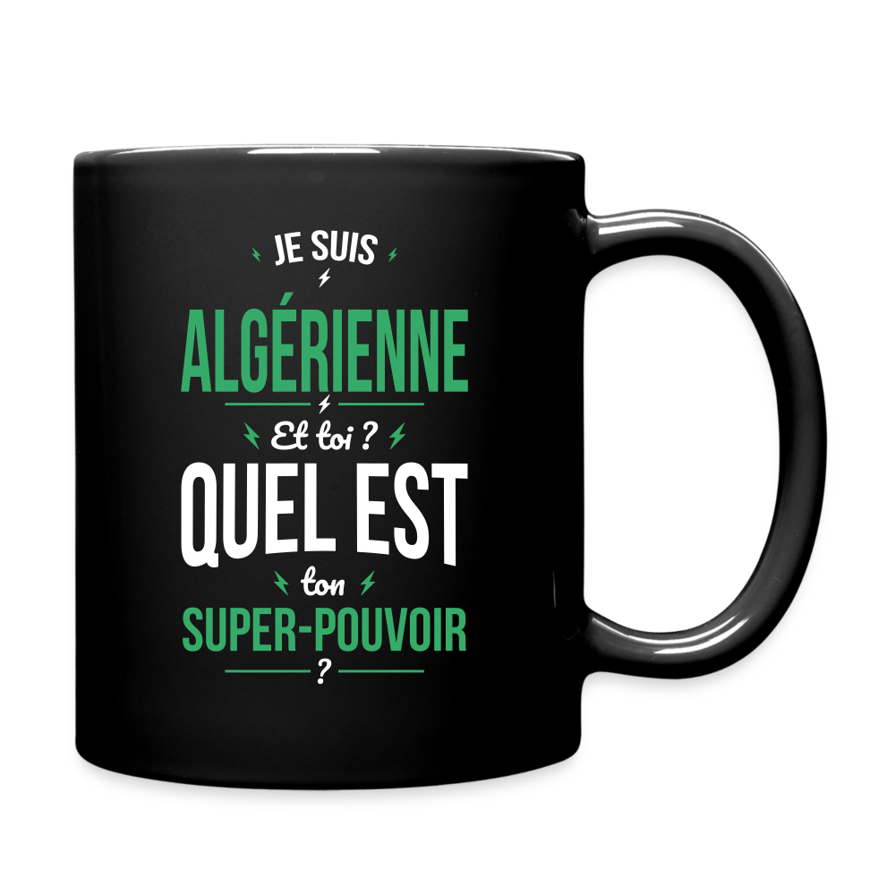 Mug uni - Je suis Algérienne - Super-pouvoir - noir