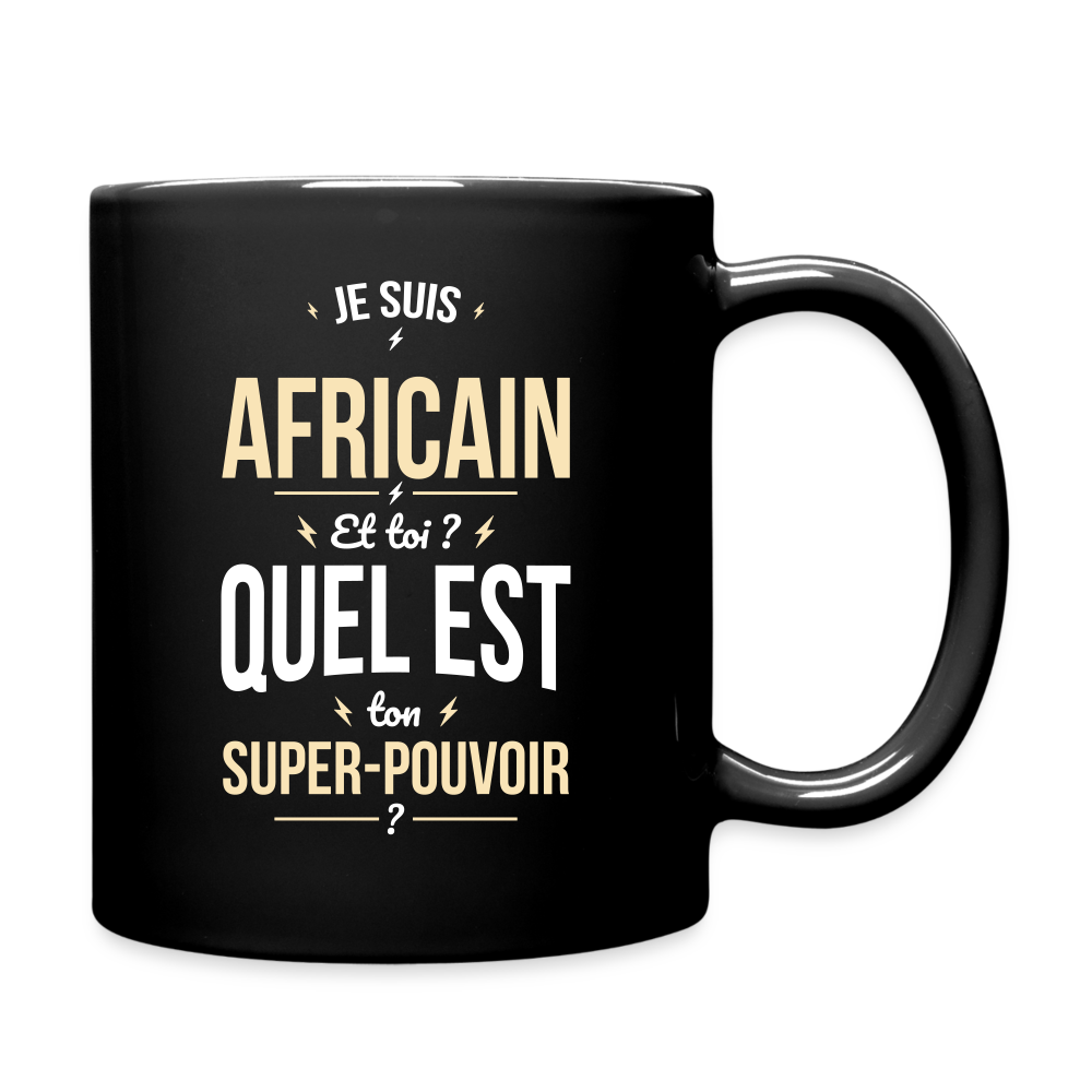 Mug uni - Je suis Africain - Super-pouvoir - noir