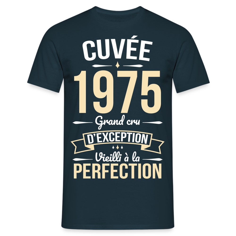 T-shirt Homme - Anniversaire 50 Ans - Cuvée 1975 - marine