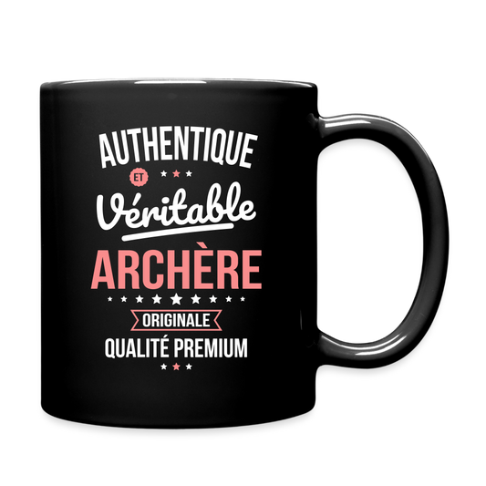 Mug uni - Authentique et véritable Archère - noir