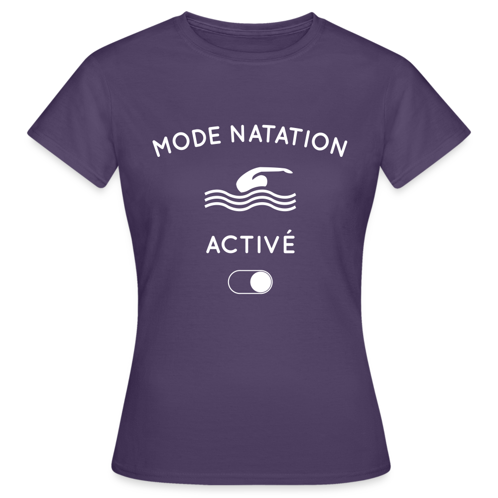 T-shirt Femme - Mode natation activé - violet foncé