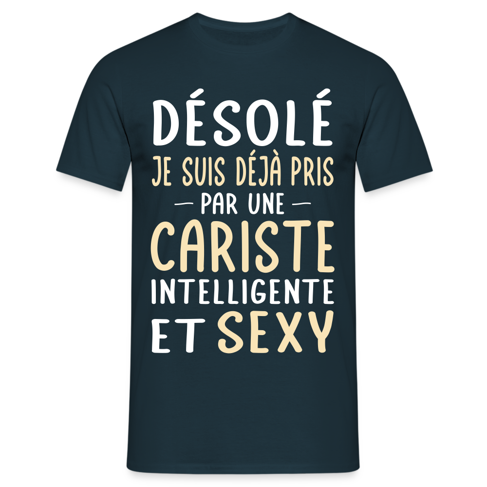 T-shirt Homme - Je suis déjà pris par une cariste intelligente et sexy - marine