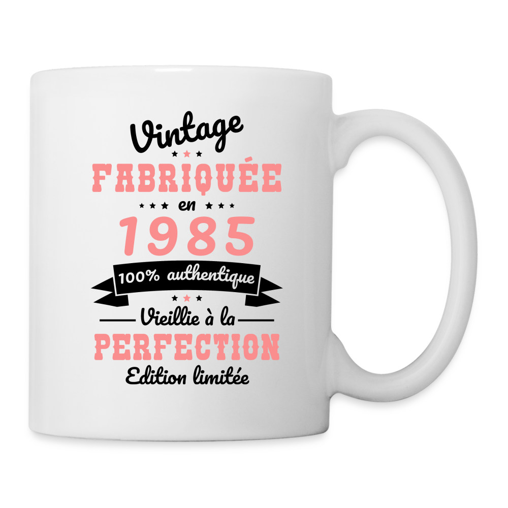 Mug blanc - Anniversaire 40 Ans - Vintage fabriquée en 1985 - blanc