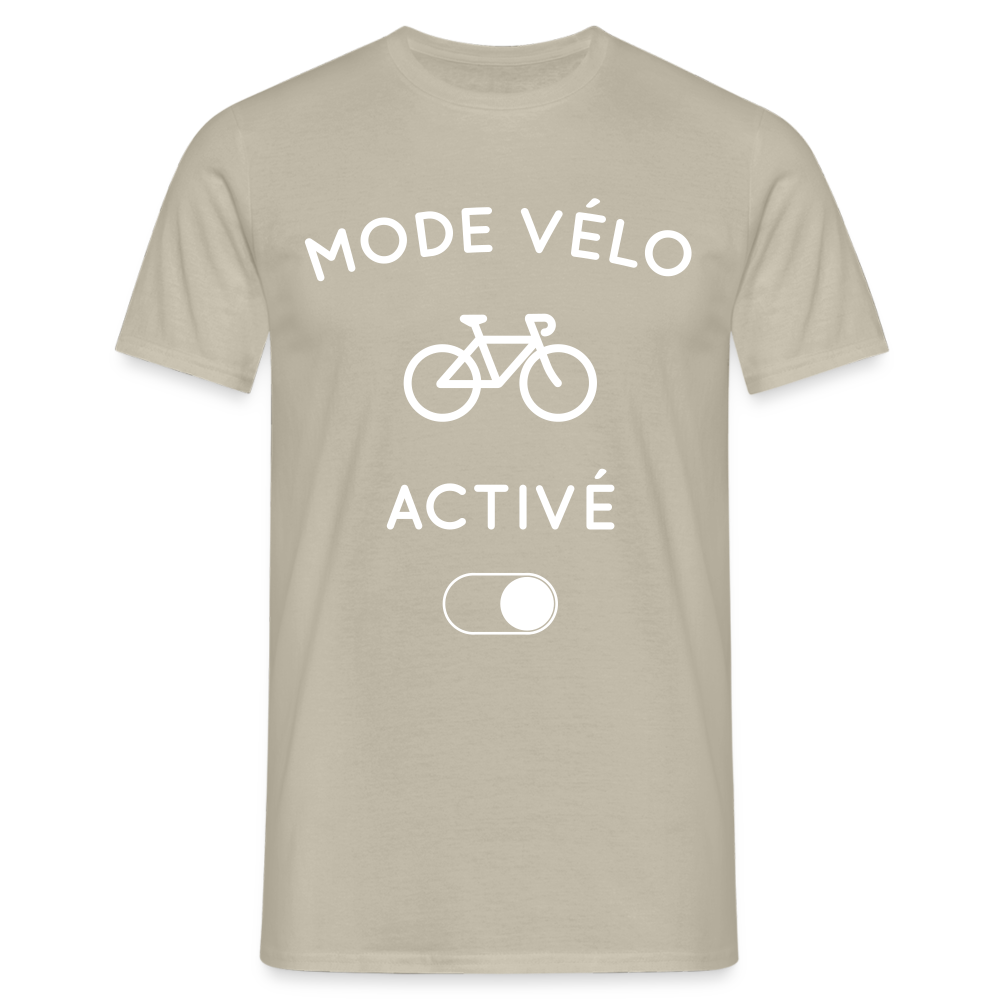 T-shirt Homme -  Mode vélo activé - beige sable