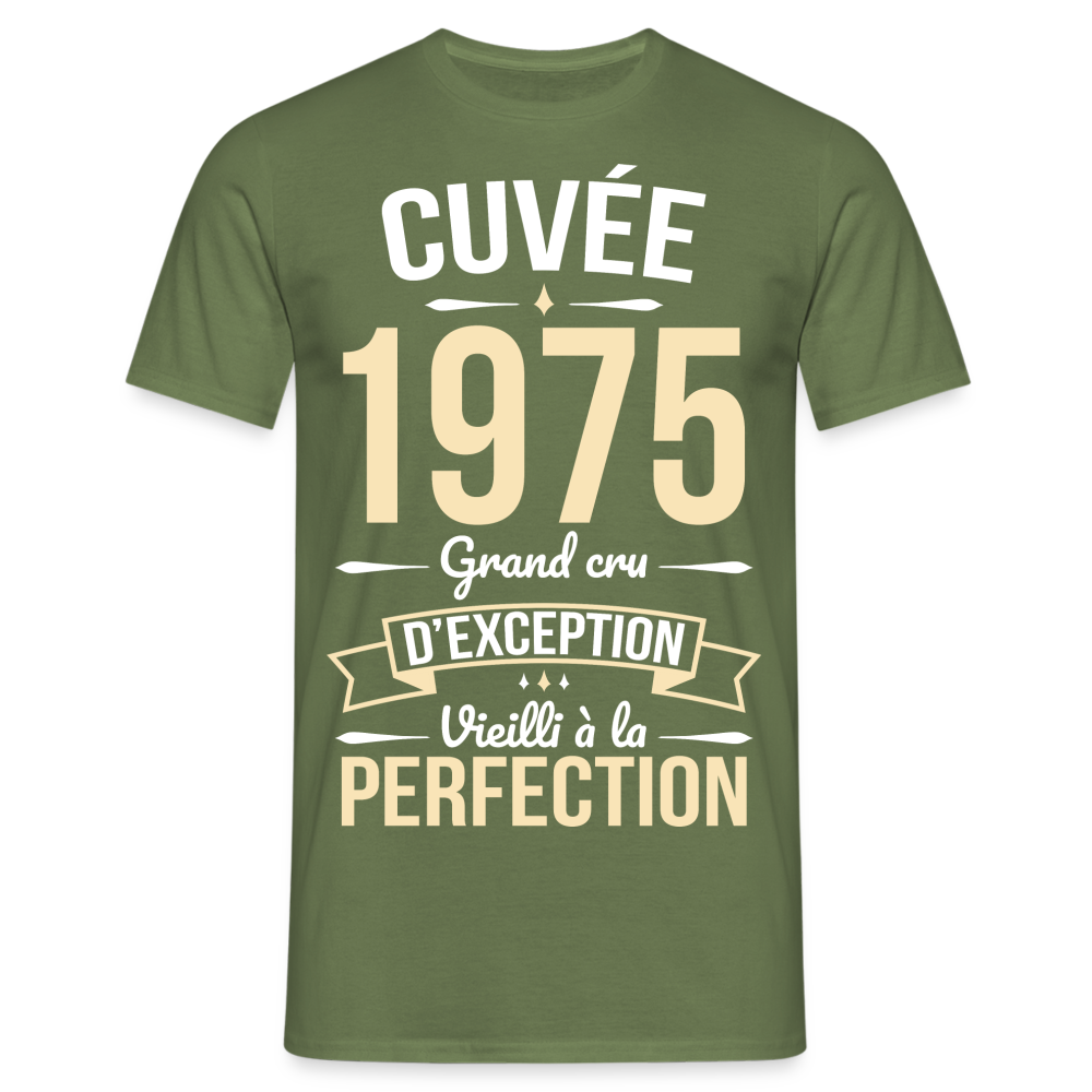 T-shirt Homme - Anniversaire 50 Ans - Cuvée 1975 - vert militaire