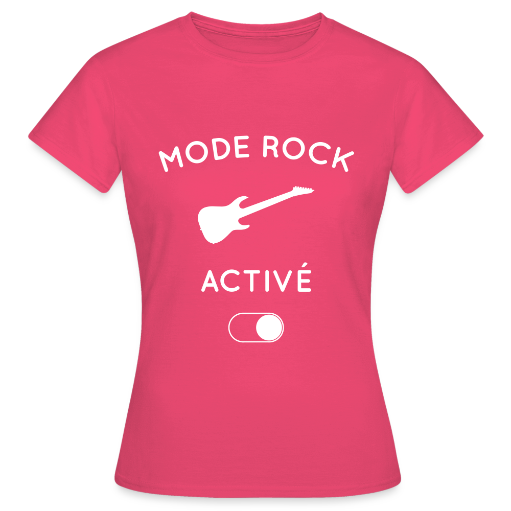 T-shirt Femme - Mode rock activé - rose azalée