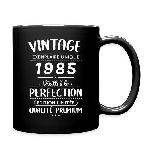 Mug uni - Anniversaire 40 Ans - Vintage 1985 - noir