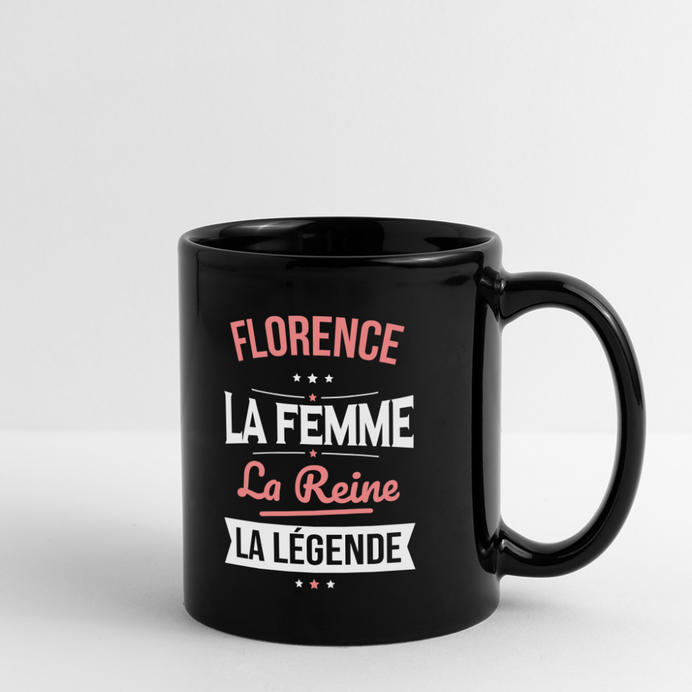 Mug uni - Florence - la Femme - la Reine - la Légende - noir