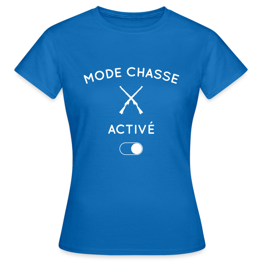 T-shirt Femme - Mode chasse activé - bleu royal