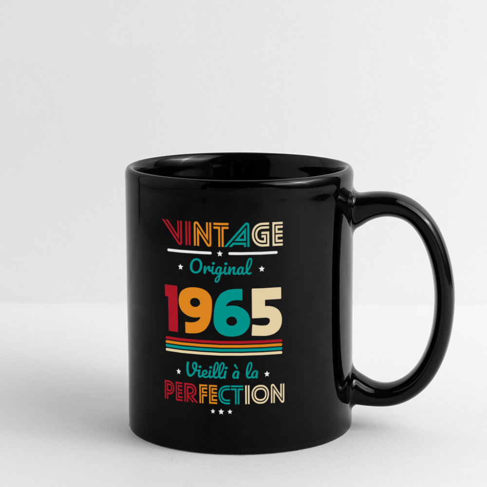 Mug uni - Anniversaire 60 Ans - Vintage Original 1965 - noir