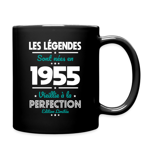 Mug uni - Anniversaire 70 Ans - Les Légendes sont nées en 1955 - noir