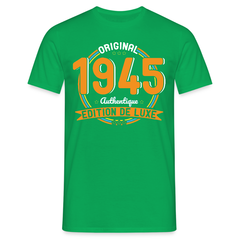 T-shirt Homme - Anniversaire 80 Ans - Original 1945 Authentique - vert