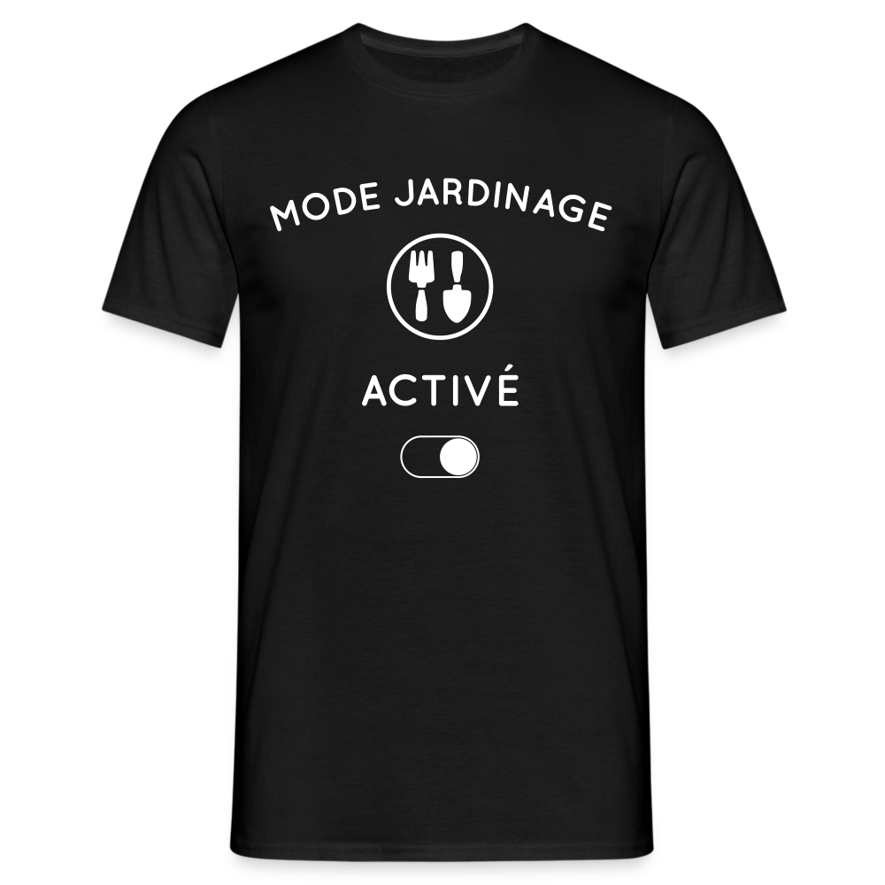 T-shirt Homme - Mode jardinage activé - noir