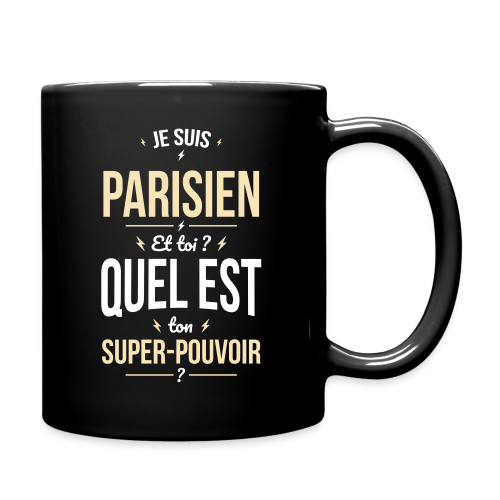 Mug uni - Je suis Parisien - Super-pouvoir - noir