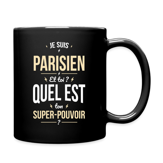 Mug uni - Je suis Parisien - Super-pouvoir - noir