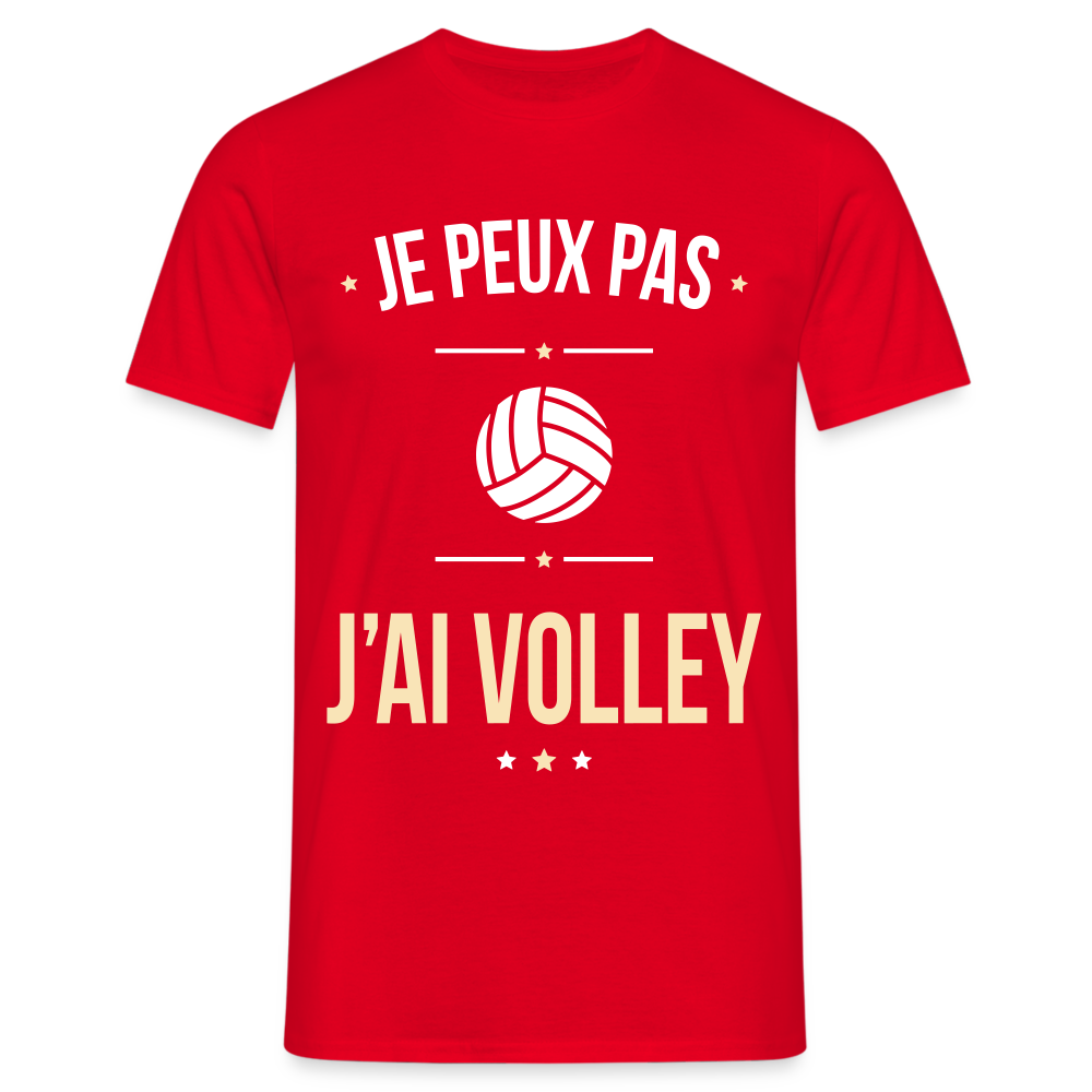 T-shirt Homme - Je peux pas j'ai Volley - rouge