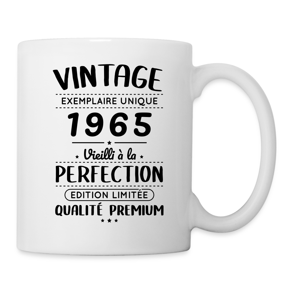 Mug blanc - Anniversaire 60 Ans - Vintage 1965 - blanc