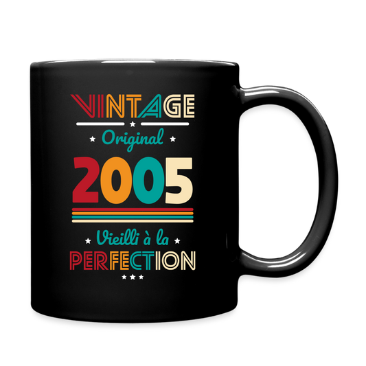 Mug uni - Anniversaire 20 Ans - Vintage Original 2005 - noir