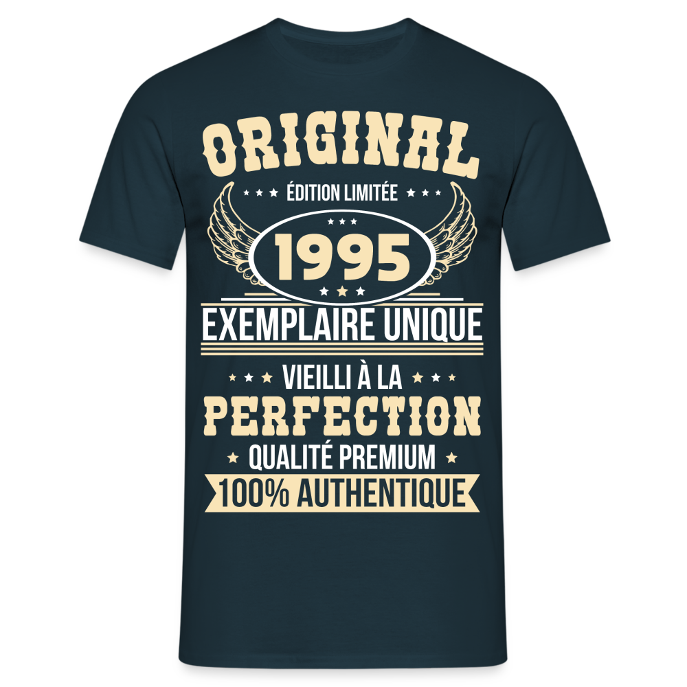 T-shirt Homme - Anniversaire 30 Ans - Original 1995 - marine