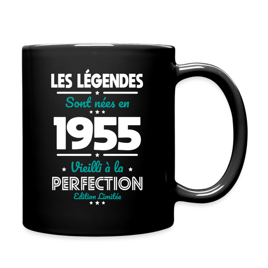 Mug uni - Anniversaire 70 Ans - Les Légendes sont nées en 1955 - noir