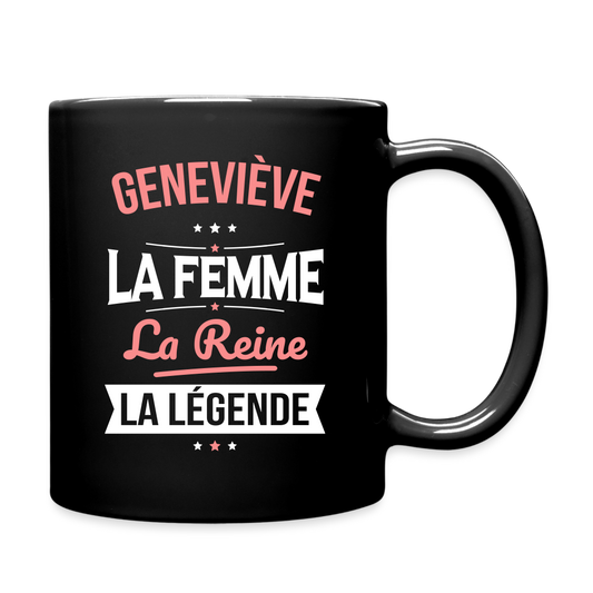 Mug uni - Geneviève - la Femme - la Reine - la Légende - noir