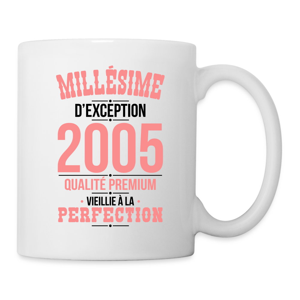 Mug blanc - Anniversaire 20 Ans - Millésime 2005 - blanc