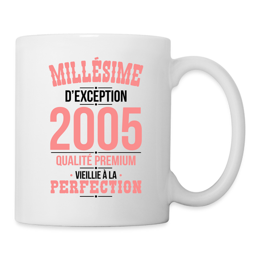 Mug blanc - Anniversaire 20 Ans - Millésime 2005 - blanc