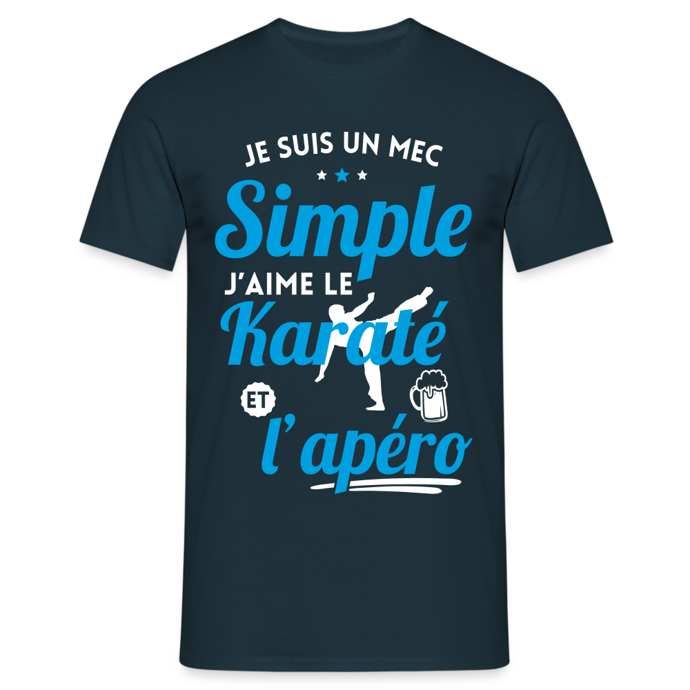 T-shirt Homme - J'aime le karaté et l'apéro - marine