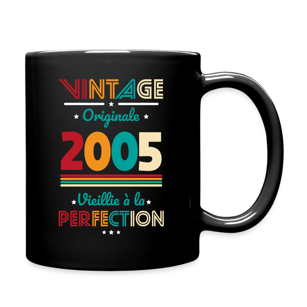 Mug uni - Anniversaire 20 Ans - Vintage Originale 2005 - noir