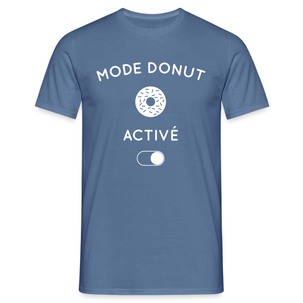 T-shirt Homme - Mode donut activé - bleu pigeon 