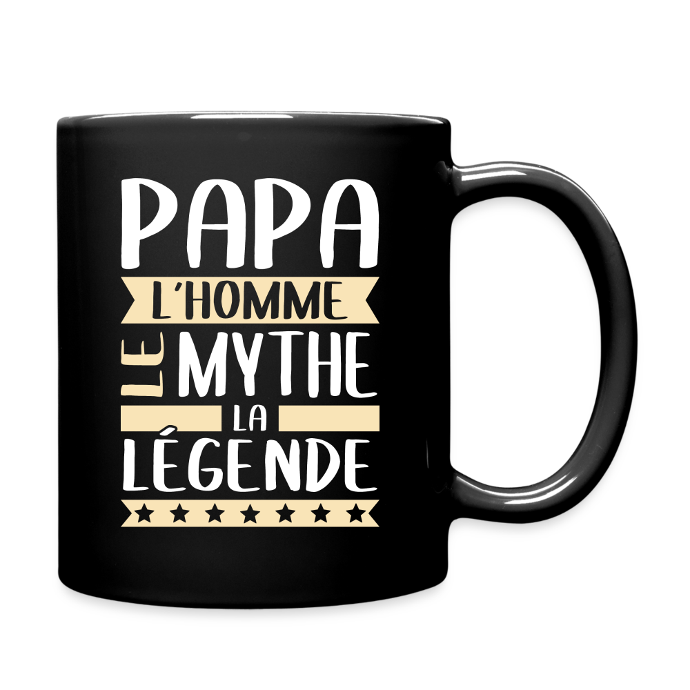 Mug uni - Papa L'Homme le Mythe la Légende - noir