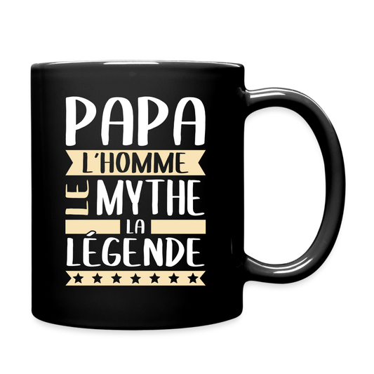 Mug uni - Papa L'Homme le Mythe la Légende - noir