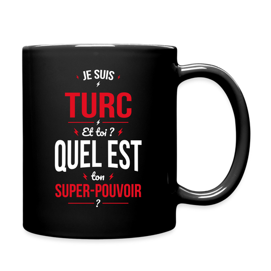 Mug uni - Je suis Turc - Super-pouvoir - noir