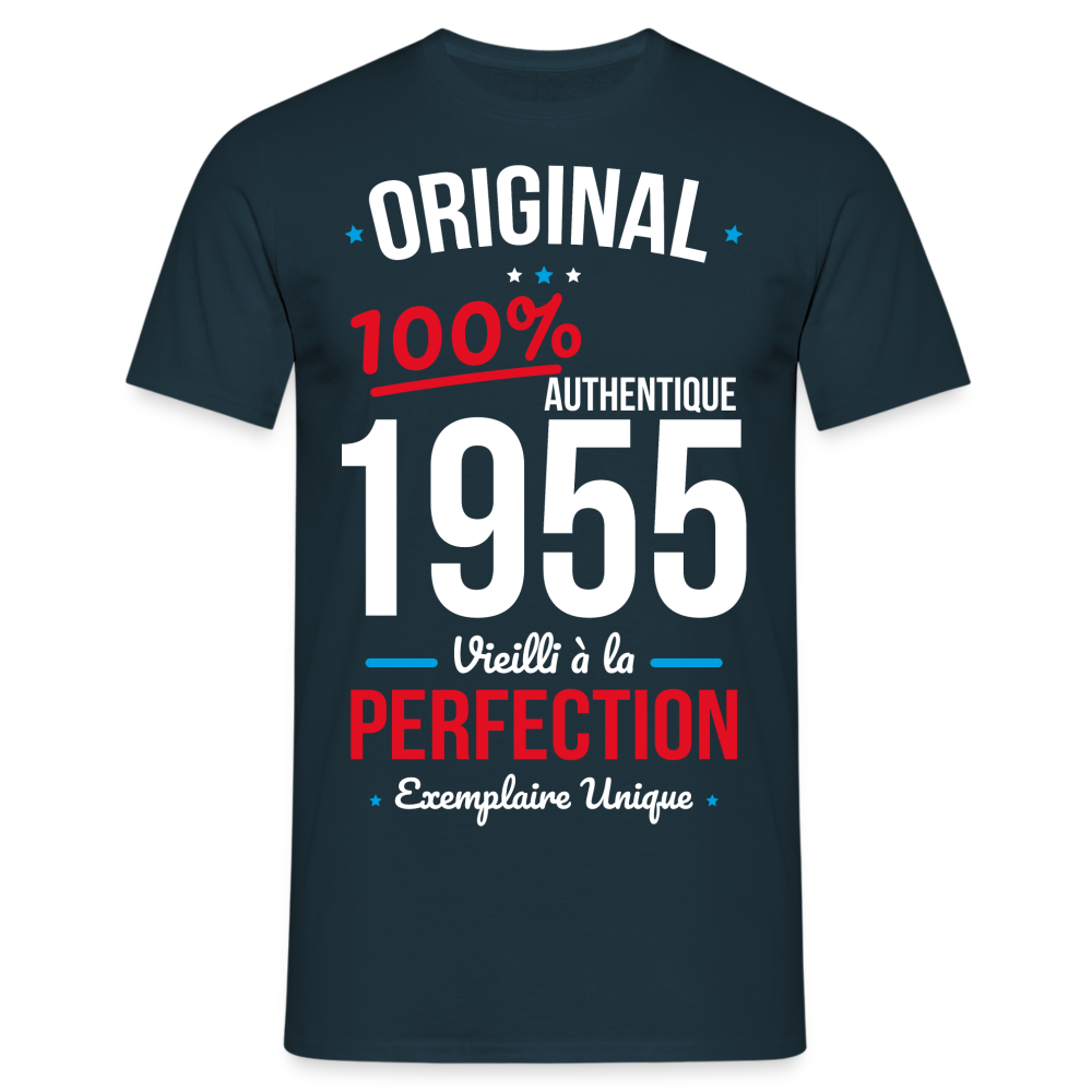 T-shirt Homme - Anniversaire 70 Ans - Original 1955 - marine