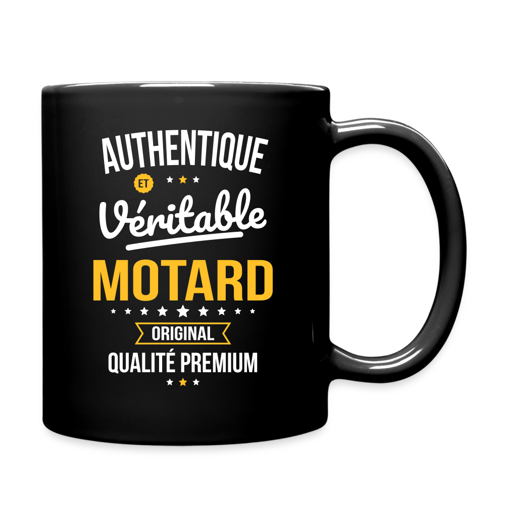 Mug uni - Authentique et véritable Motard - noir