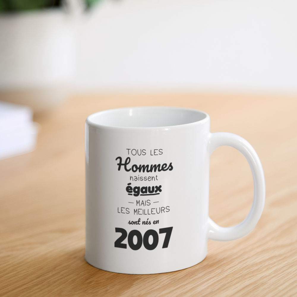 Mug blanc - Anniversaire 18 Ans - Les meilleurs sont nés en 2007 - blanc