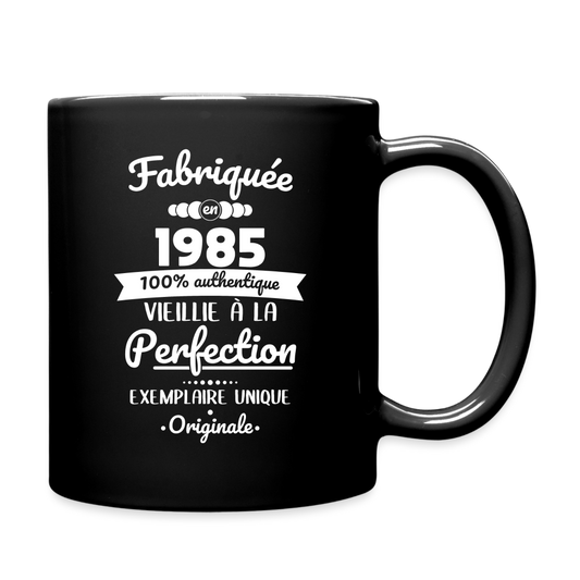 Mug uni - Anniversaire 40 Ans - Fabriquée en 1985 - noir