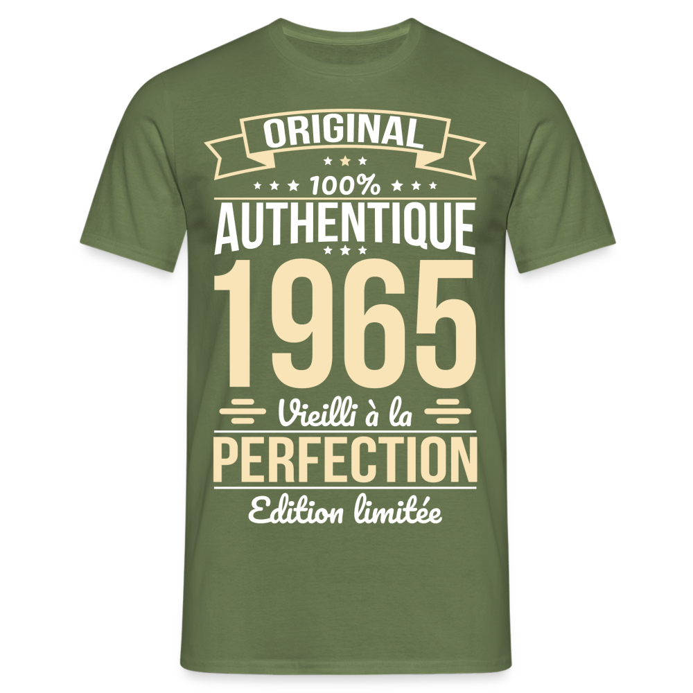 T-shirt Homme - Anniversaire 60 Ans - Original 1965 - vert militaire