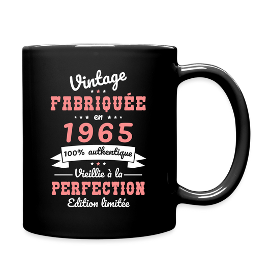 Mug uni - Anniversaire 60 Ans - Vintage fabriquée en 1965 - noir