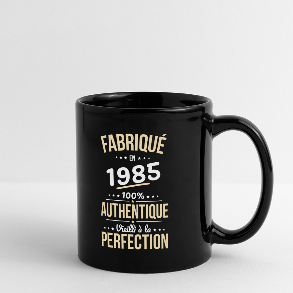 Mug uni - Anniversaire 40 Ans - Fabriqué en 1985 - noir