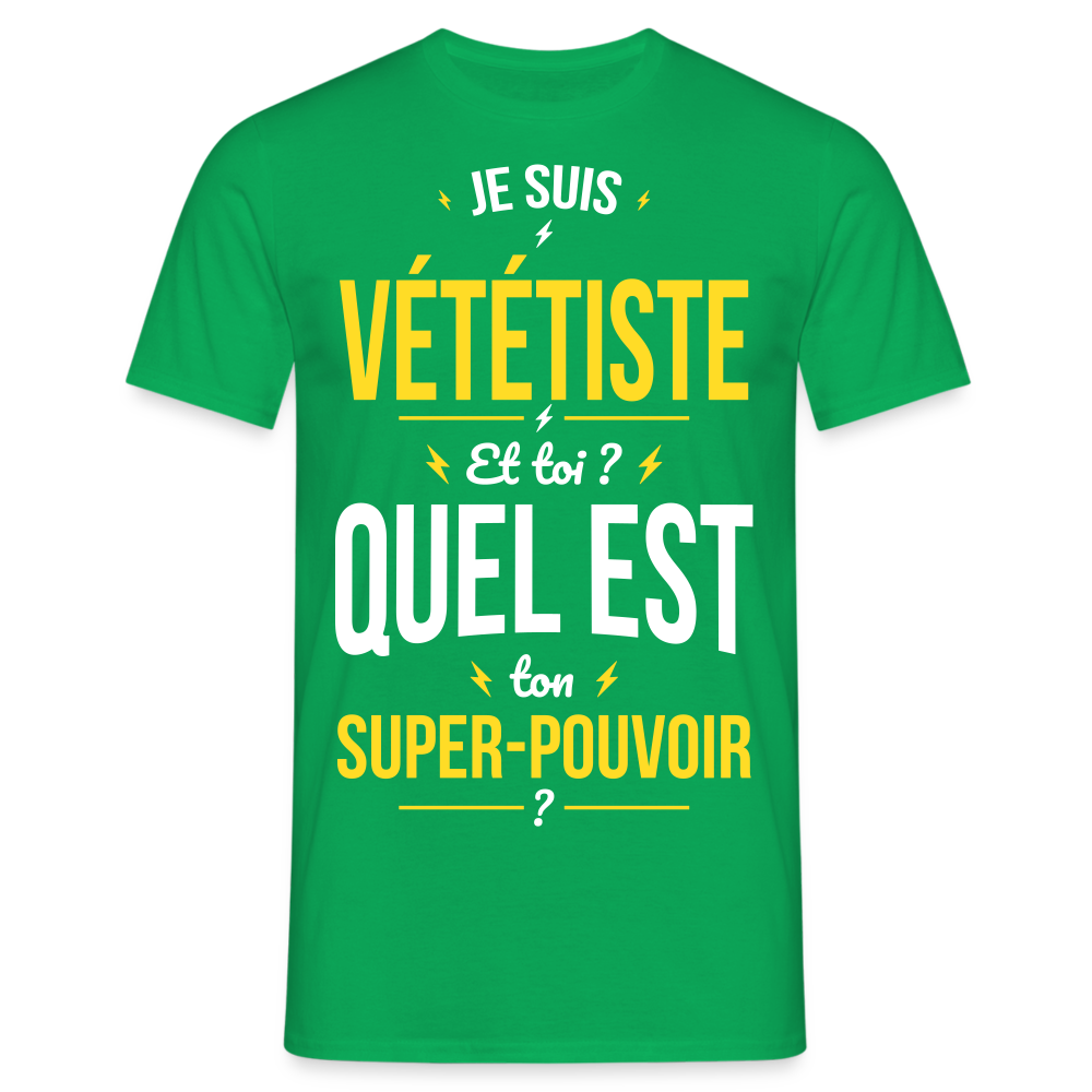 T-shirt Homme - Je suis vététiste - Super-pouvoir - vert