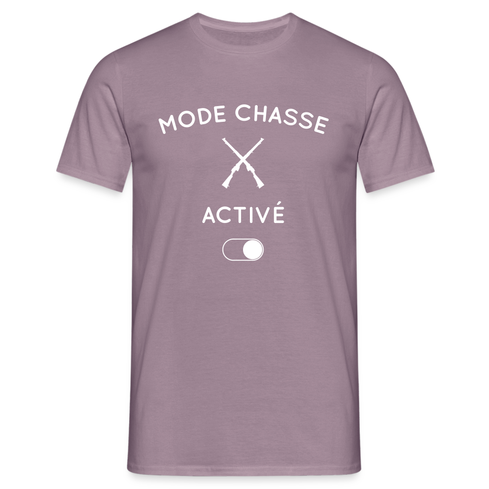 T-shirt Homme - Mode chasse activé - mauve gris 