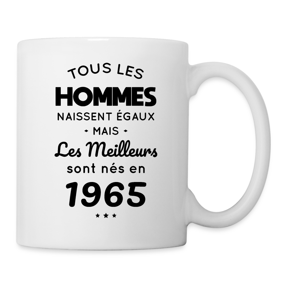 Mug blanc - Anniversaire 60 Ans - Les meilleurs sont nés en 1965 - blanc