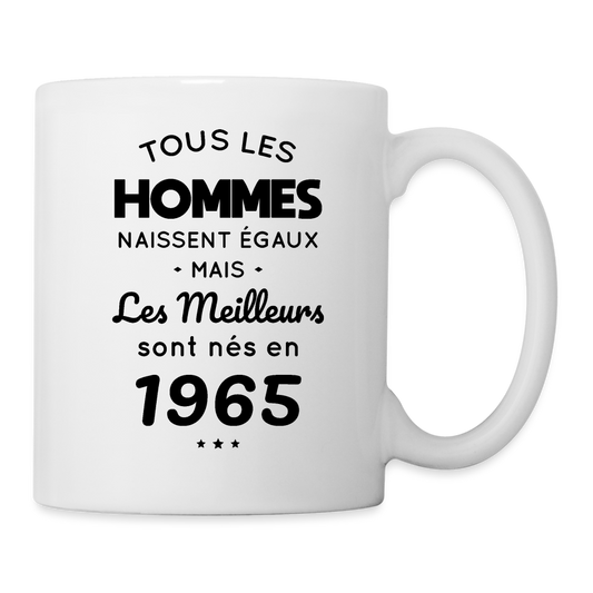 Mug blanc - Anniversaire 60 Ans - Les meilleurs sont nés en 1965 - blanc