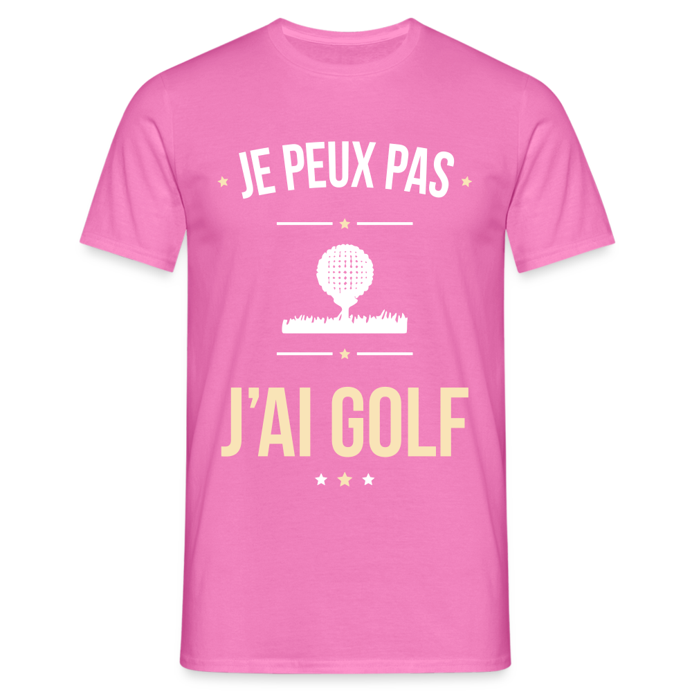 T-shirt Homme - Je peux pas j'ai Golf - rose