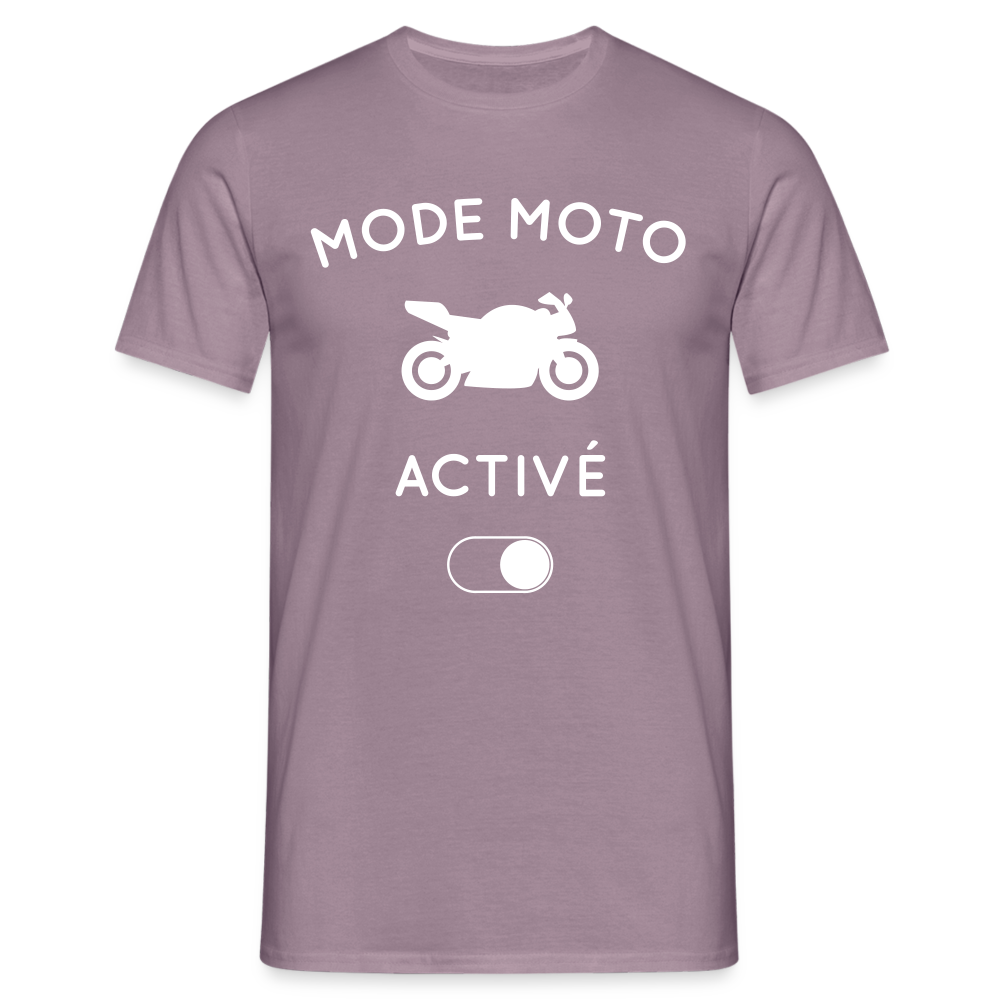 T-shirt Homme - Mode moto activé - mauve gris 