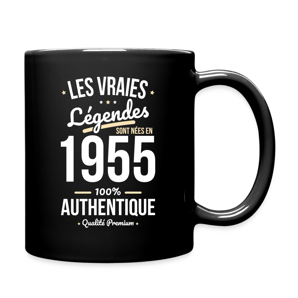 Mug uni - Anniversaire 70 Ans - Les vraies Légendes sont nées en 1955 - noir