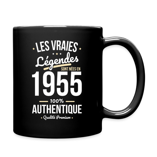 Mug uni - Anniversaire 70 Ans - Les vraies Légendes sont nées en 1955 - noir