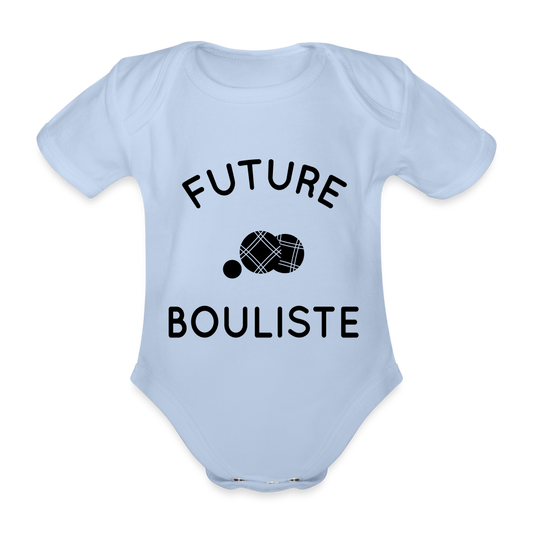 Body Bébé bio manches courtes - Future bouliste - ciel